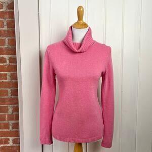 Benedetta B Merino Wool Cashmere Pink Turtleneck Sweater M